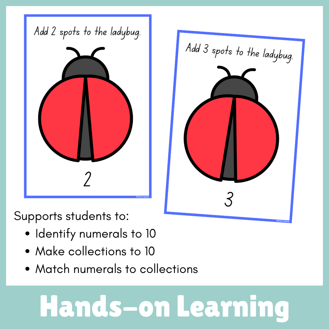 1 to 10 Counting Mats | Fine Motor Skills | Ladybug | Foundation | Kindergarten