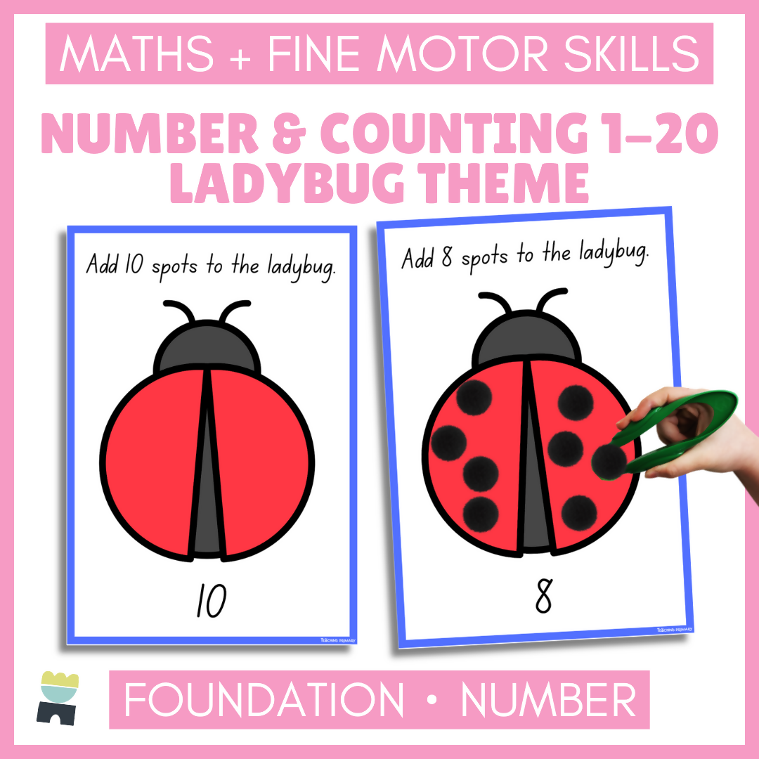1 to 10 Counting Mats | Fine Motor Skills | Ladybug | Foundation | Kindergarten