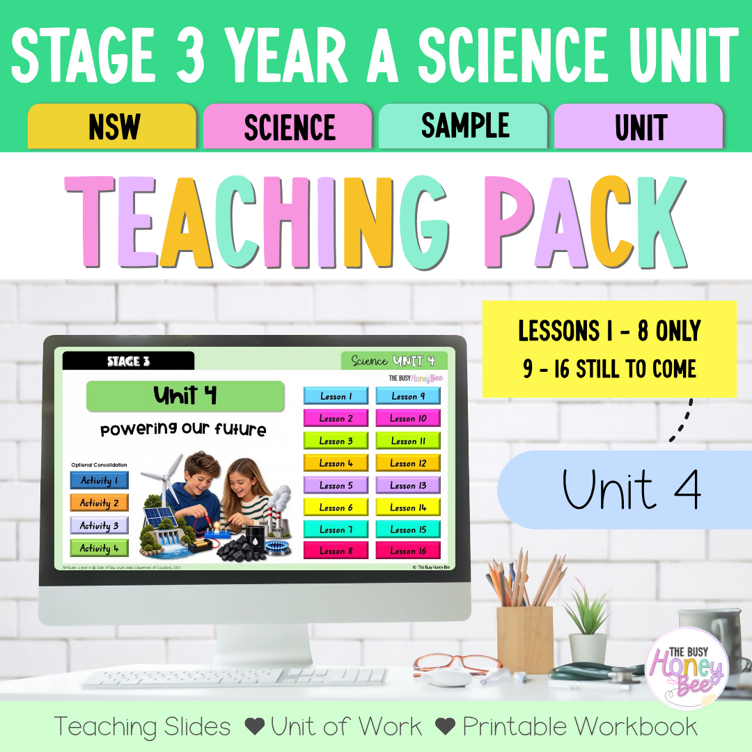 Stage 3 Year A NSW Science Sample Unit 4 Teaching Pack 2026