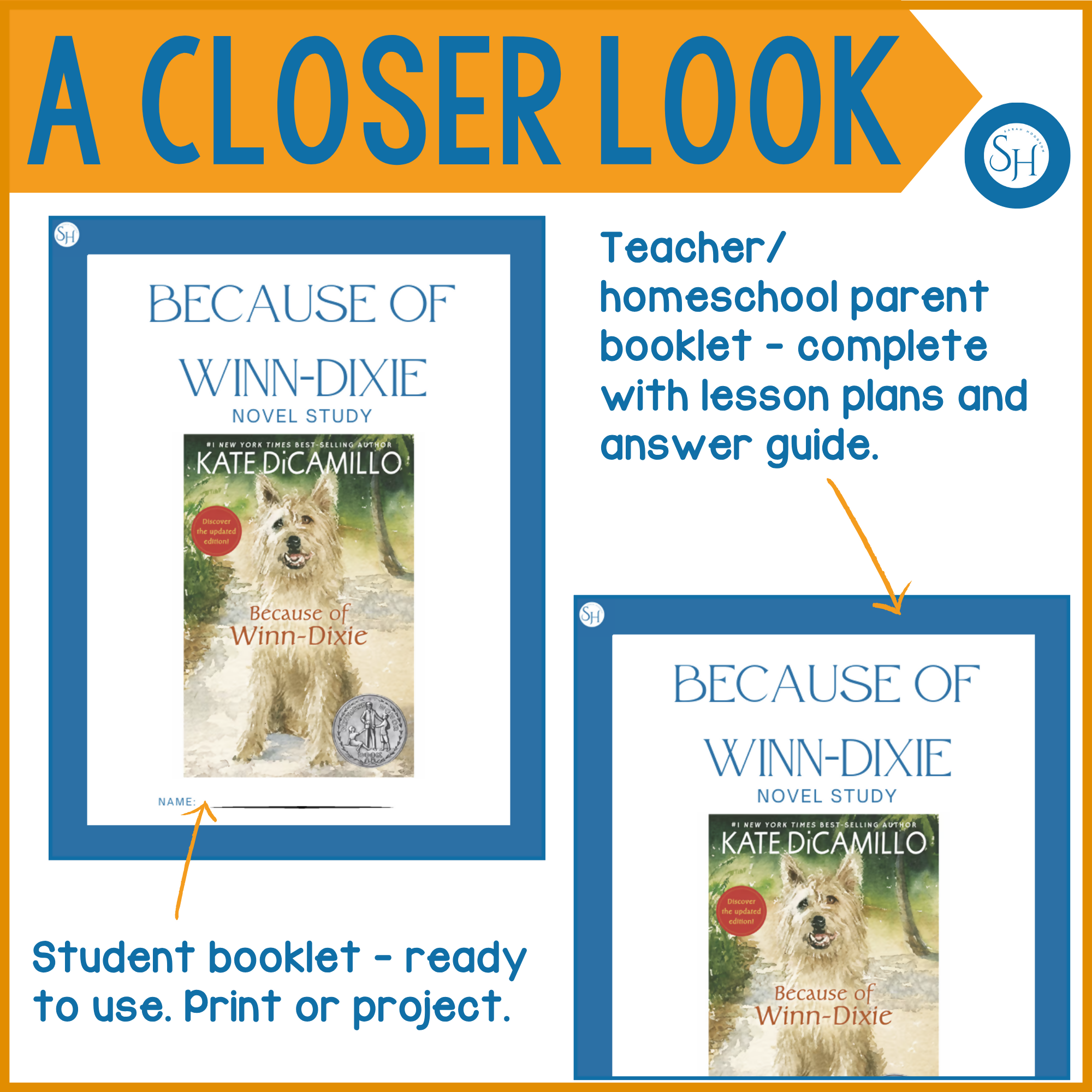 Because of Winn-Dixie Novel Study | Years 3–4 | Teacher + Student Booklet | TWR-Aligned
