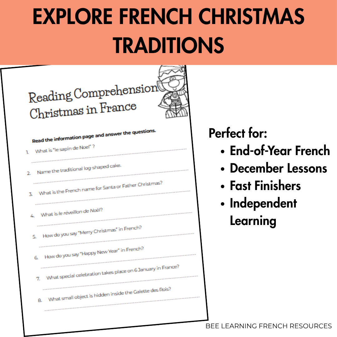 French Christmas Activities | Beginner French Christmas Unit | Noël en France