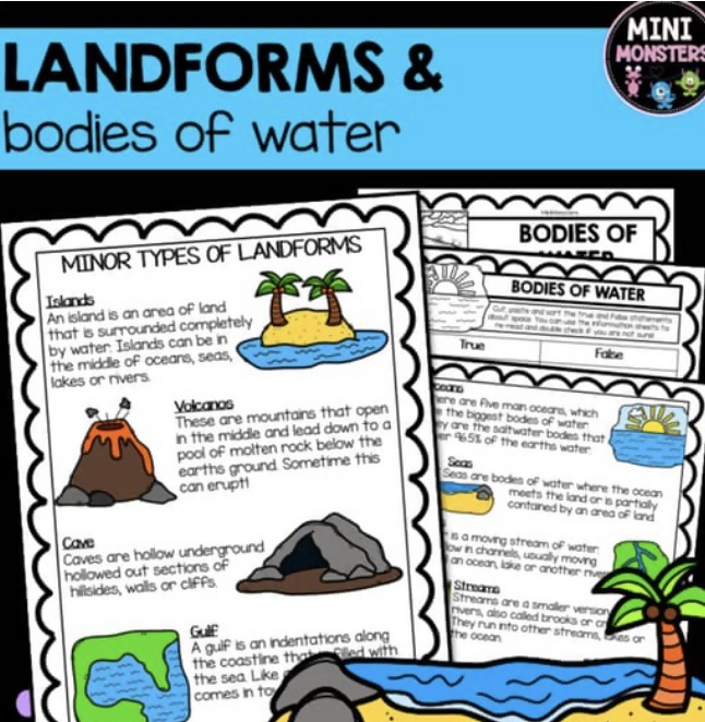Bodies of Water and Landforms | Year 3 and 4 | HASS Geography | Australian Curriculum