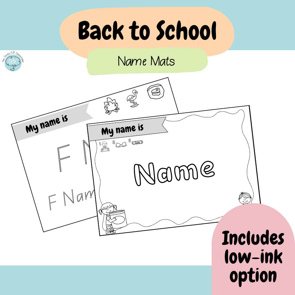 Visual Name Mats | Editable