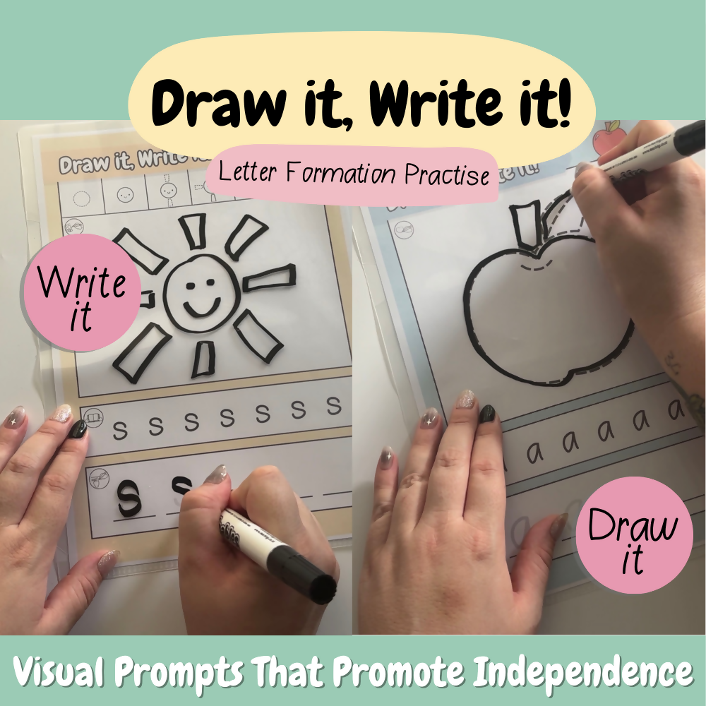 Draw It, Write It | Editable Pencil Control & Letter Formation Practise