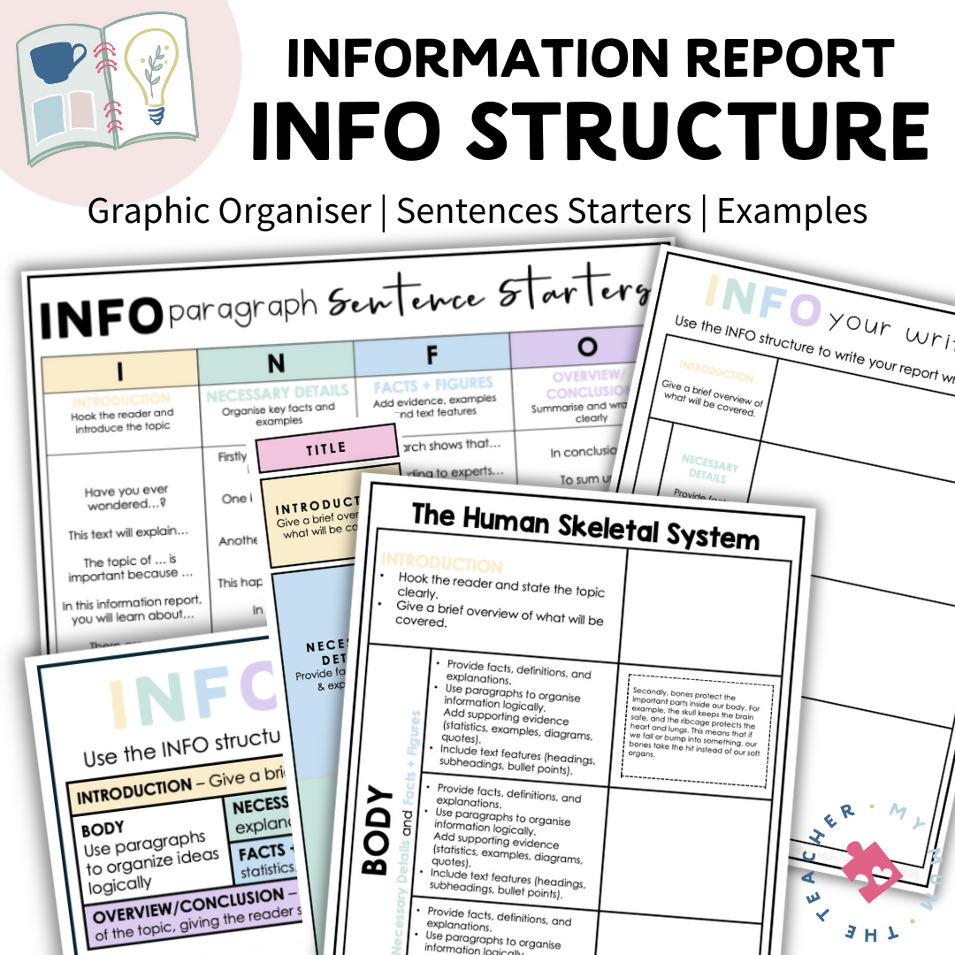 Information Report Writing: I.N.F.O Graphic Organisers