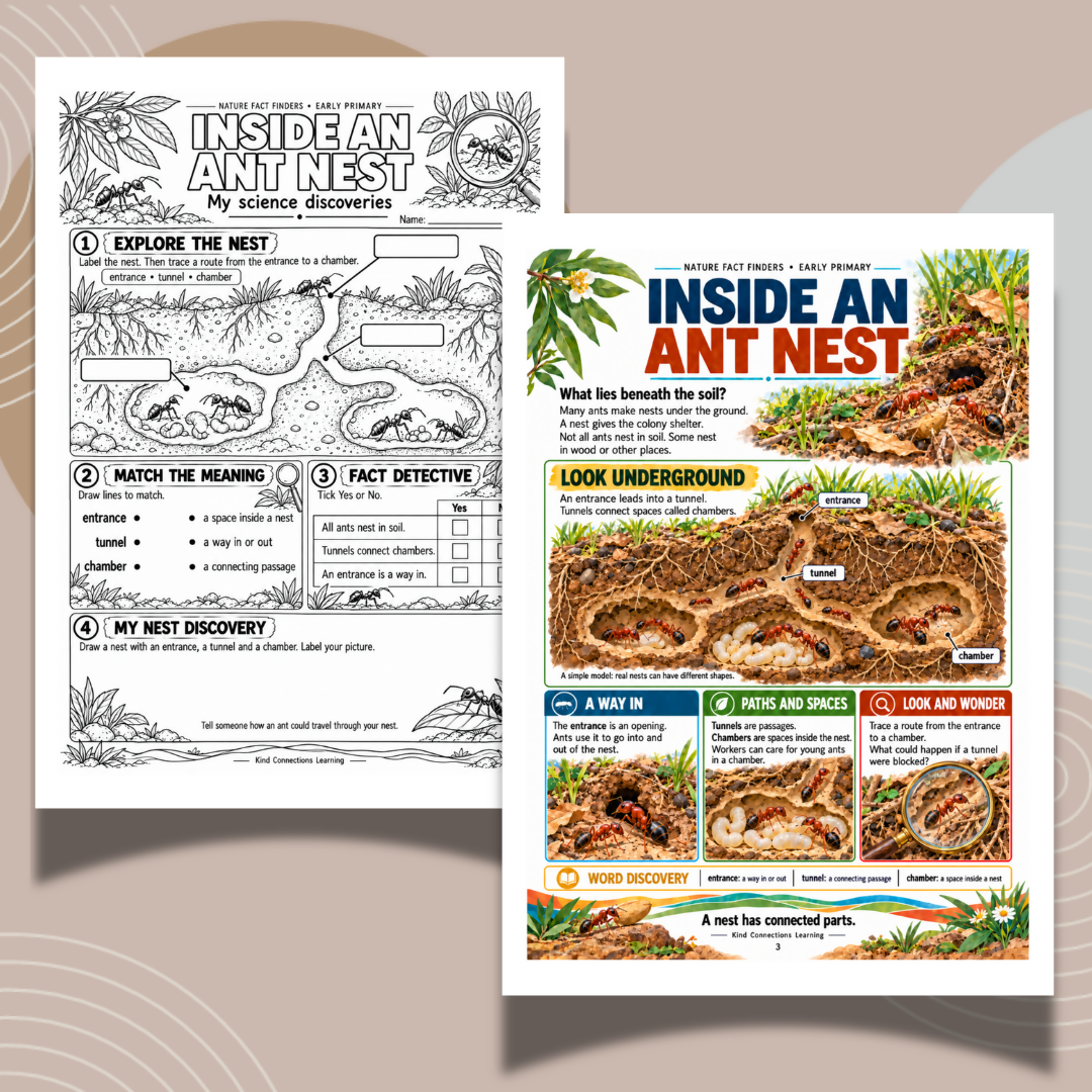 Nature Fact Finder Reading Responses: An Ant's Busy Day