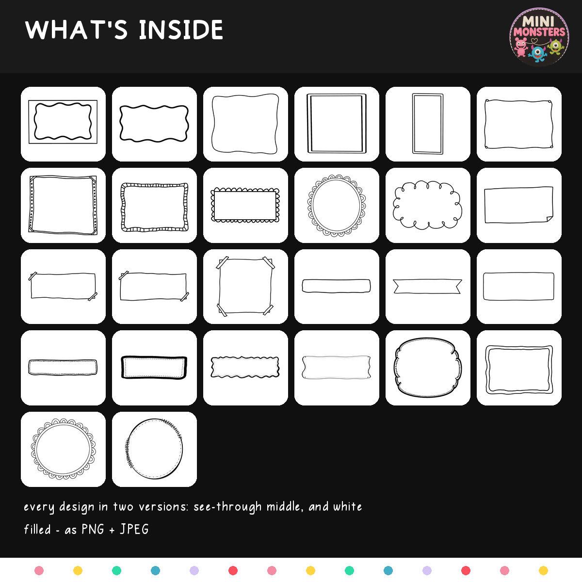 Text Box Clipart | Frames, Borders and Labels | 52 Black and White Images | Commercial Use