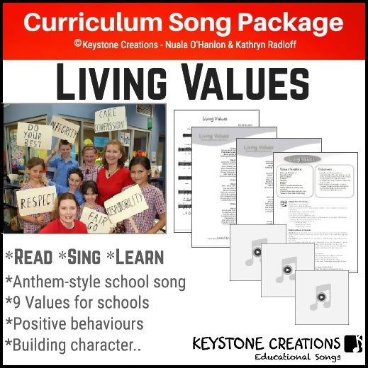 'LIVING VALUES' (Grades K-12) ~ Curriculum Song & Lesson Materials I Values I Ethics I