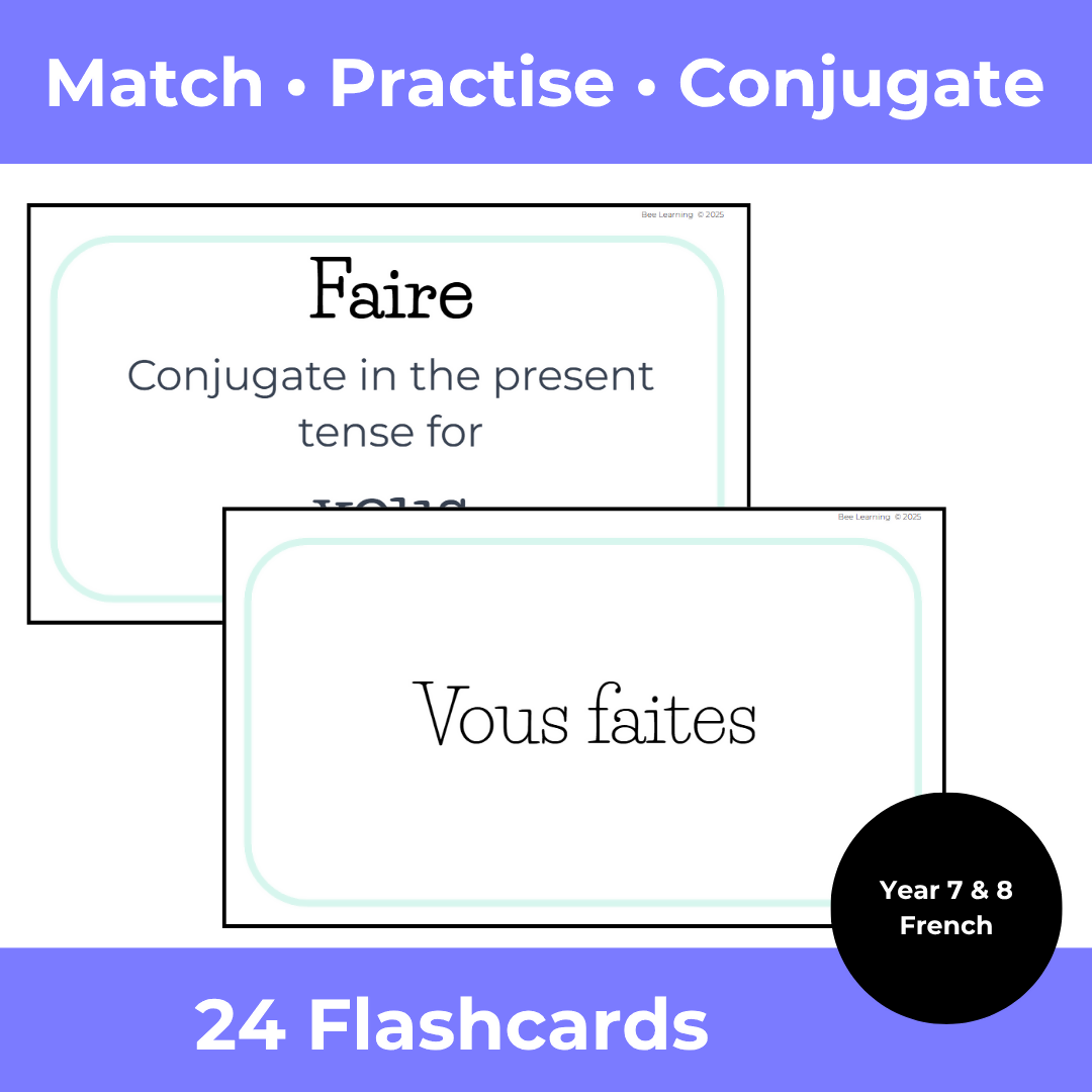 French Irregular Verb Flashcards | Être, Avoir, Aller & Faire