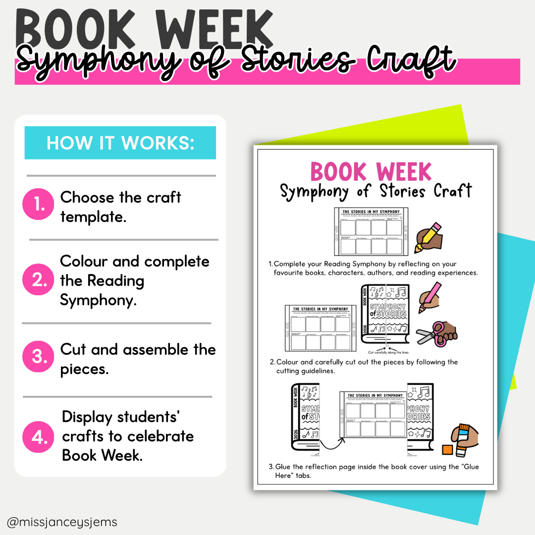 Children's Book Week 2026 Activities CBCA Book Week Theme 'A Symphony of Stories' Craft