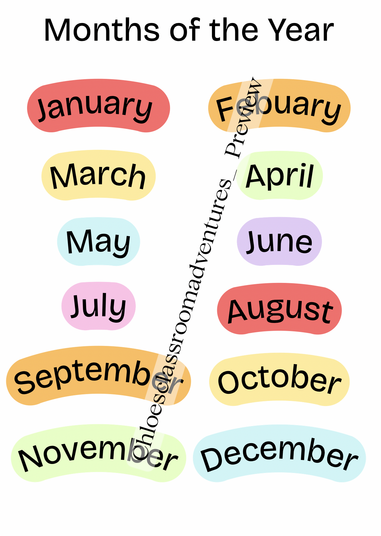 Days, Months & Seasons Poster Bundle