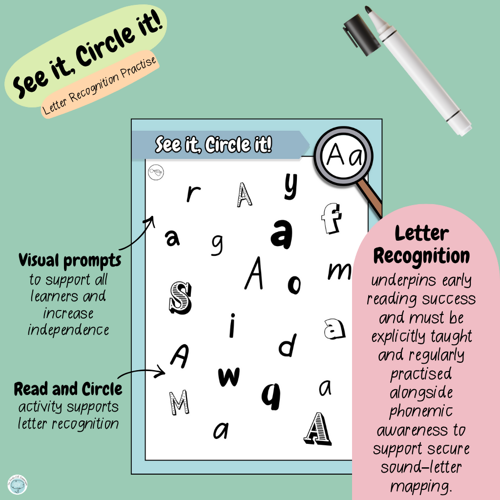 See It, Circle It | Foundation Letter Recognition Activity