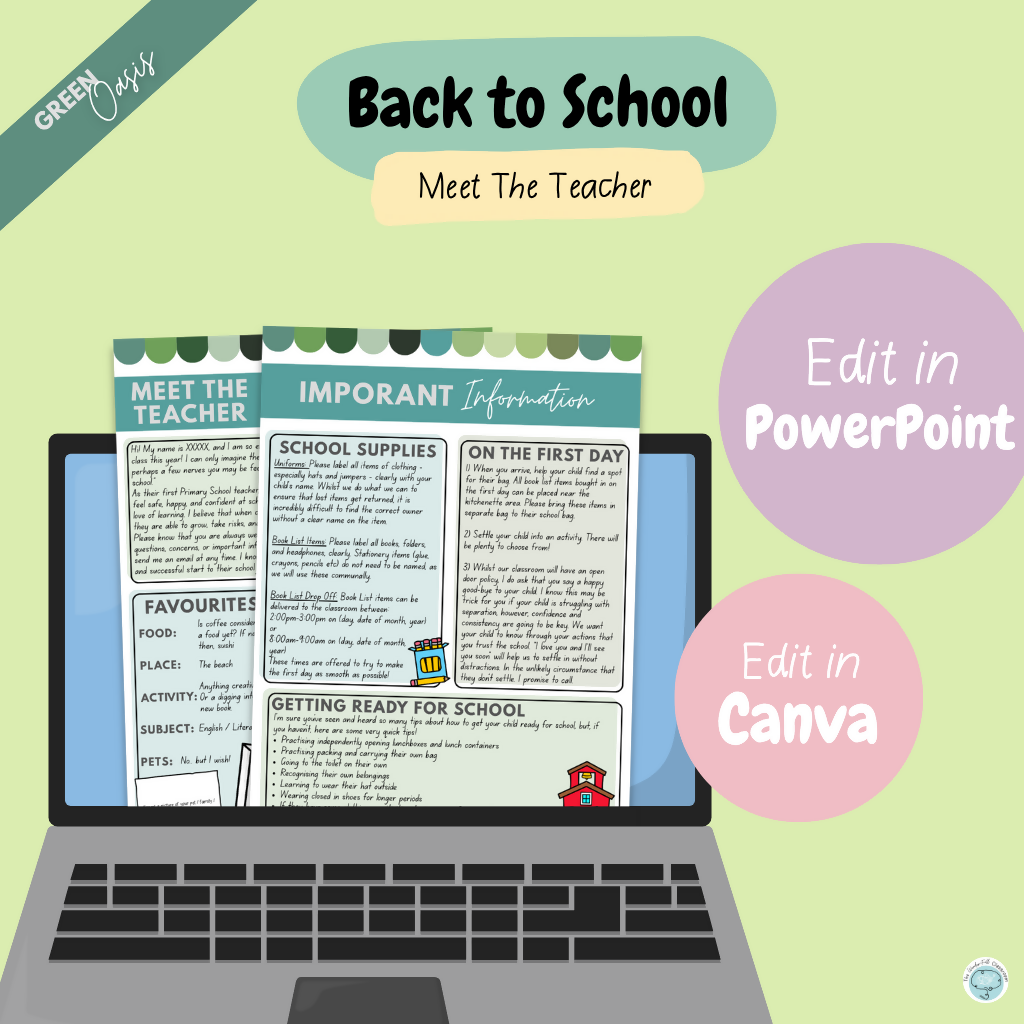 Multiple Colour Themes | Meet The Teacher - Editable Back to School Set