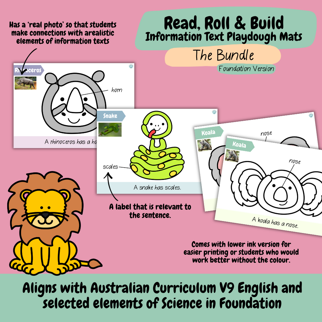 Information Playdough Mats BUNDLE | Kindergarten Foundation | Farm & Zoo Animals