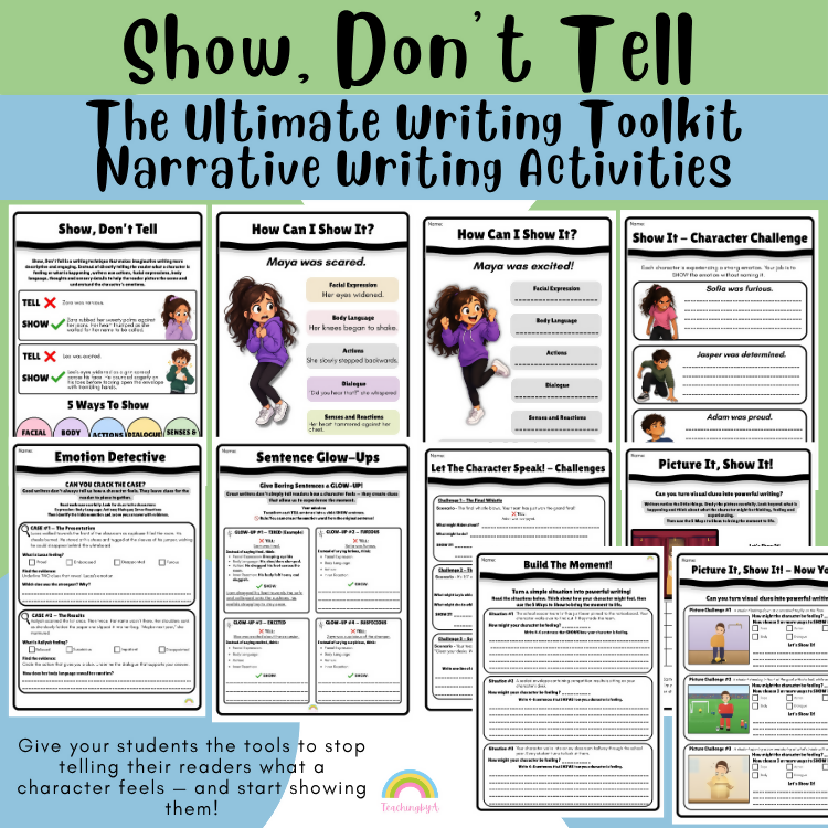 Show, Don’t Tell: The Ultimate Writing Toolkit | Narrative Writing Activities