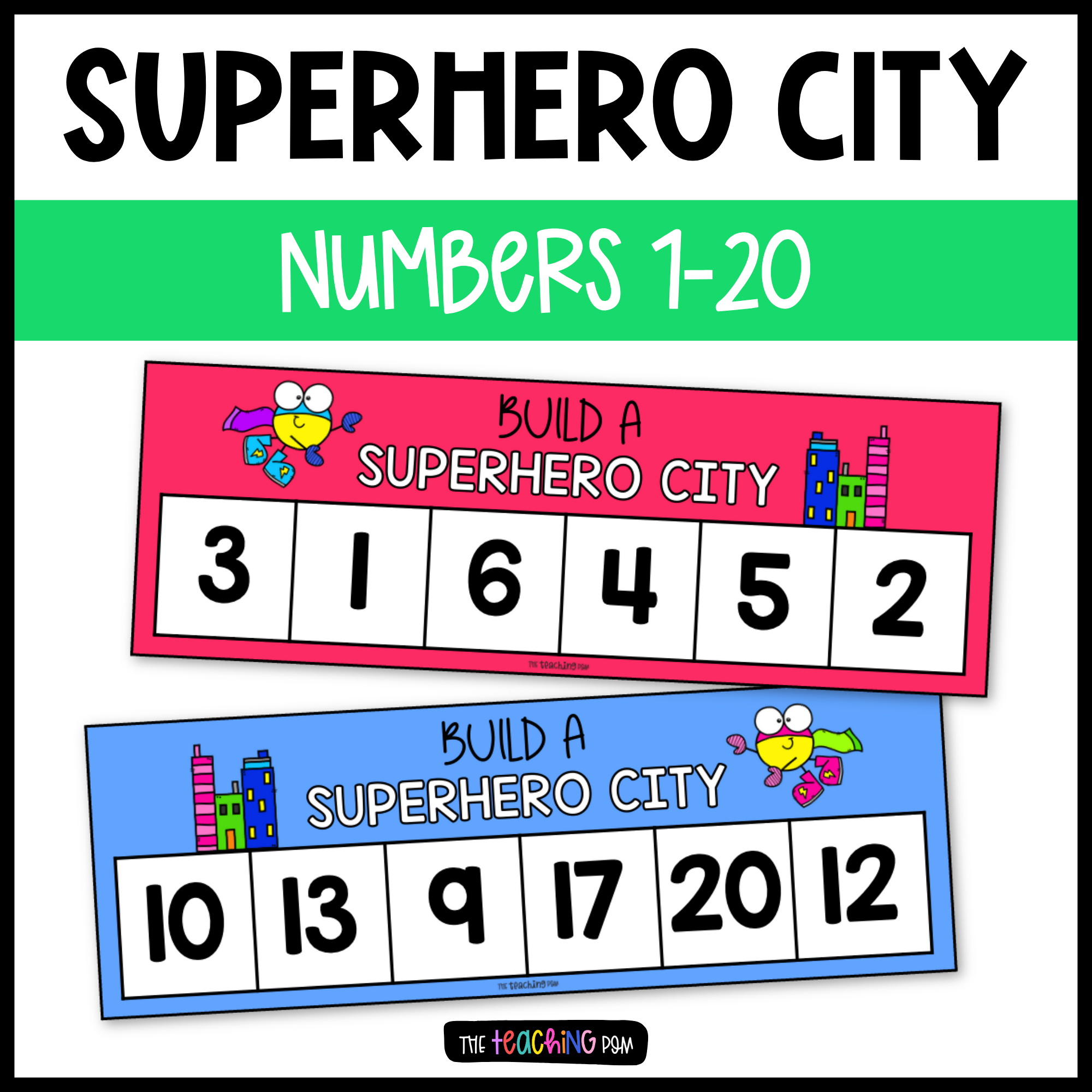 Build a Superhero City | Number Recognition Activity 1–20 | Hands-On Maths