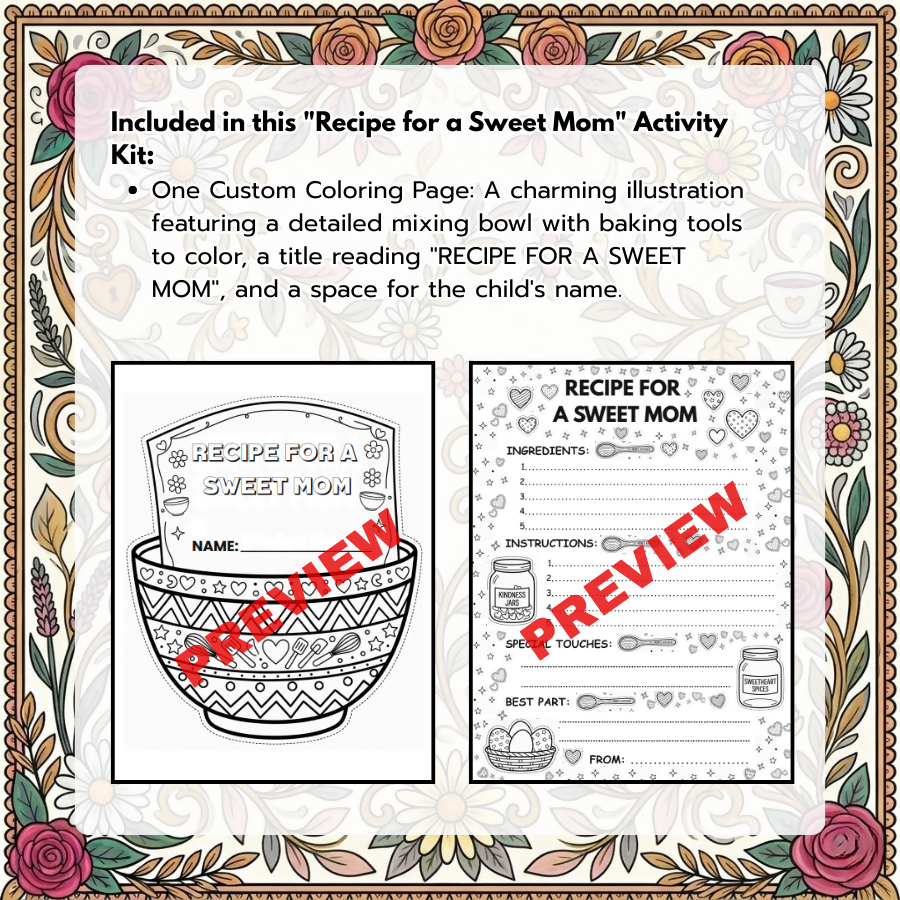 Mother’s Day Recipe for a Sweet Mom: Craft Activity, Flowers & Inclusive Gift