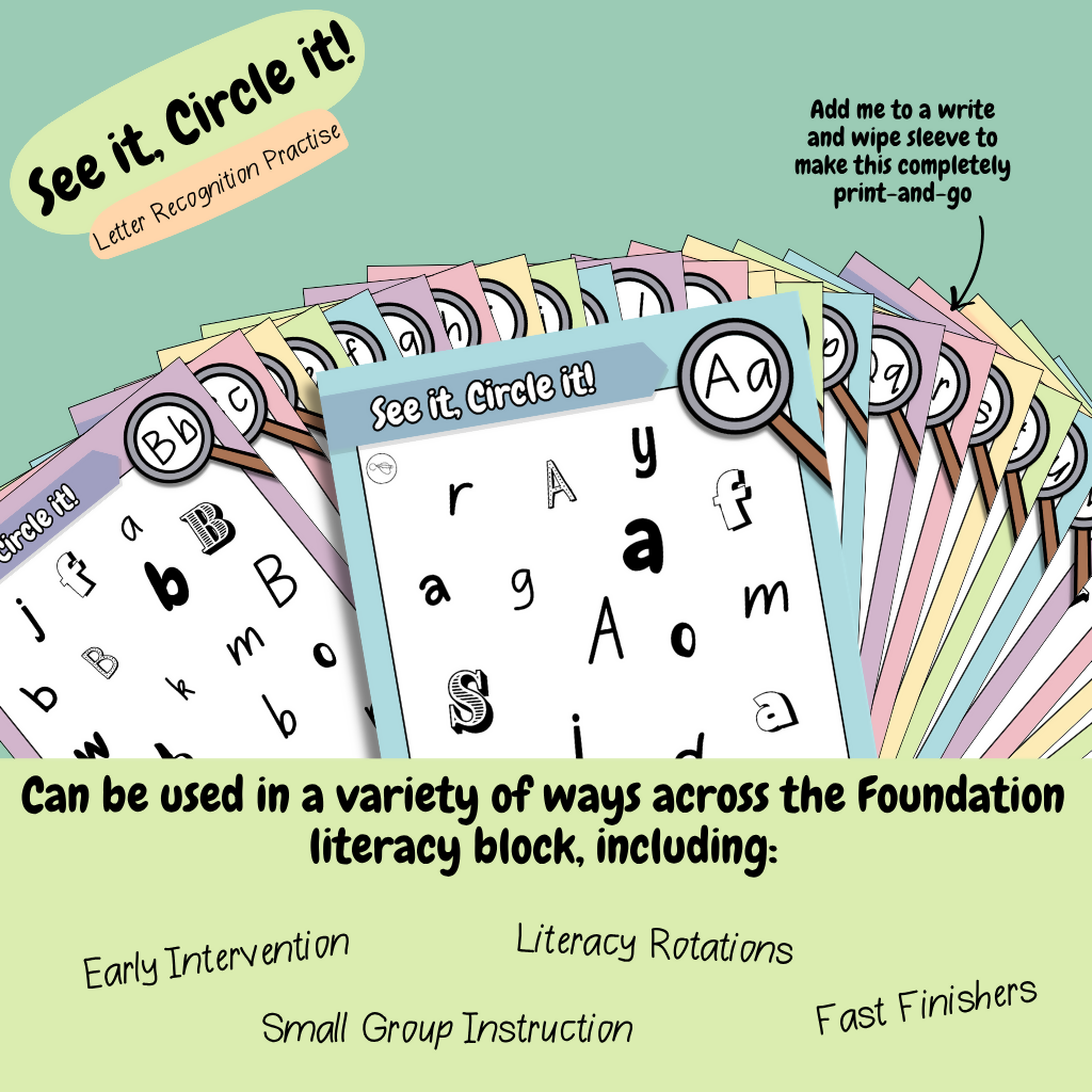 See It, Circle It | Foundation Letter Recognition Activity
