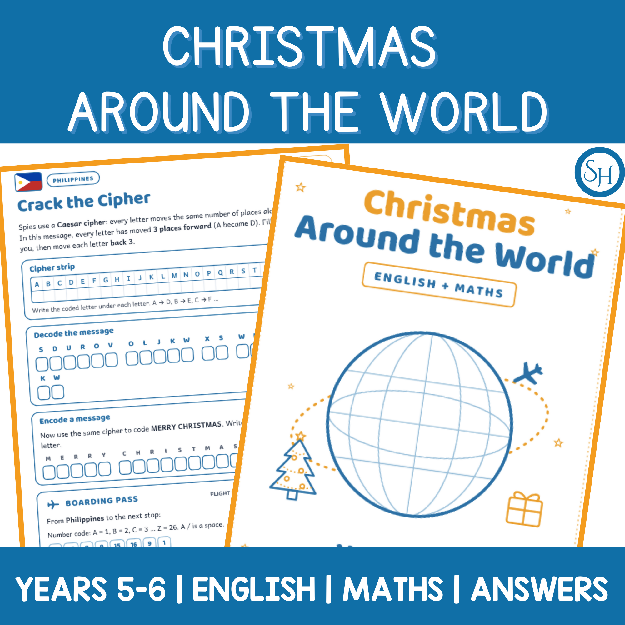 Christmas Around the World Activity Booklet | Years 5–6 English and Maths
