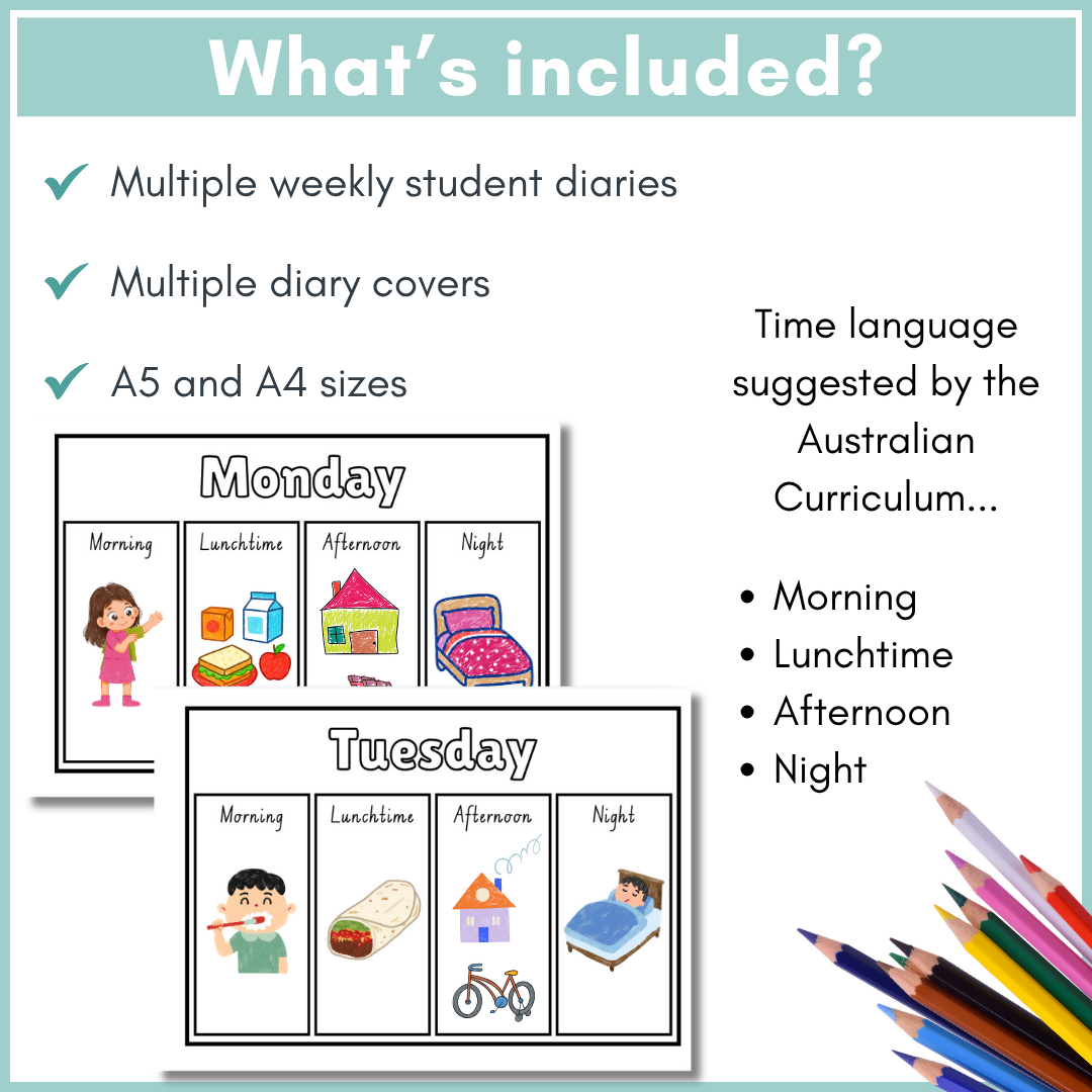 Diary of a Wombat Student Days of the Week Diary | Time | Foundation