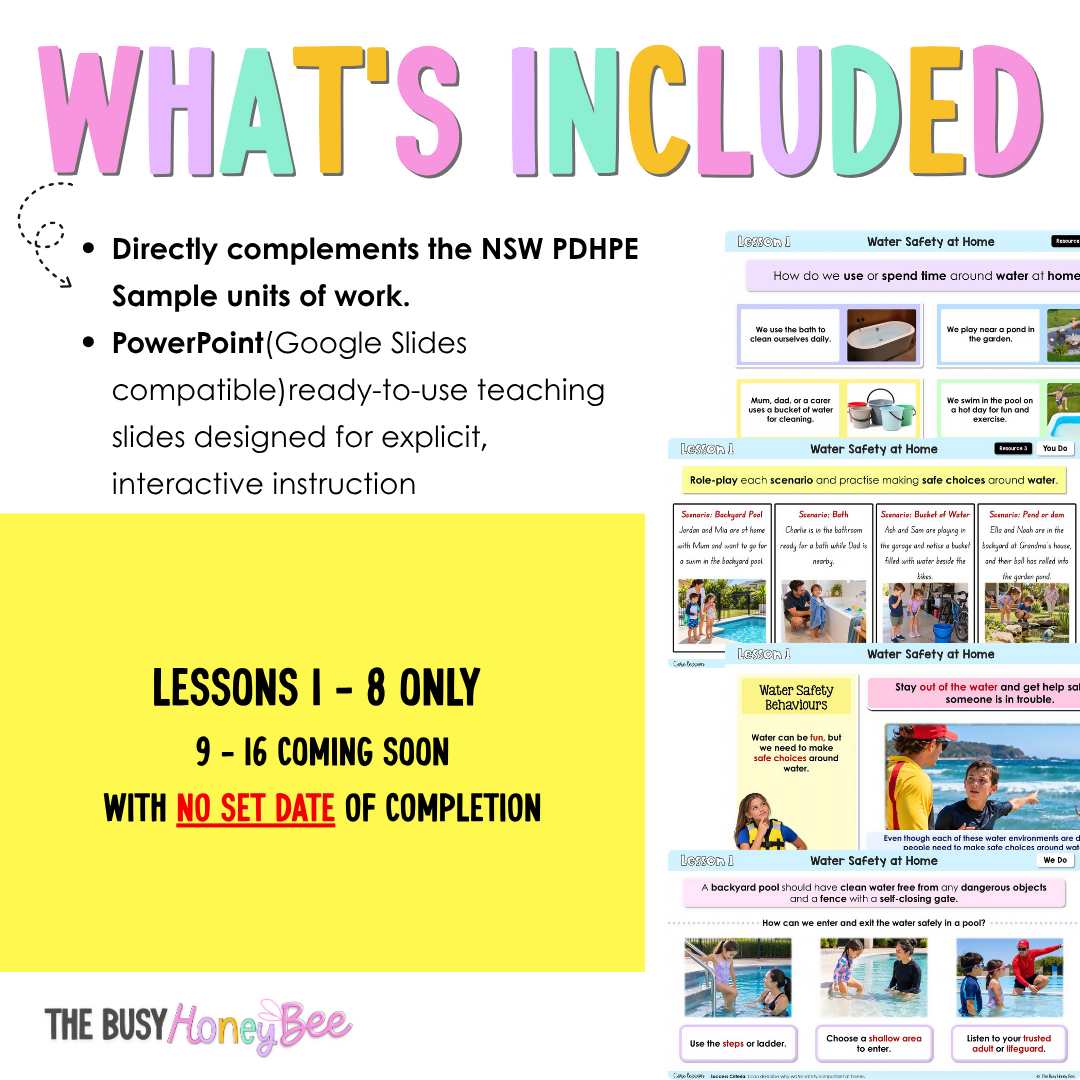 Early Stage 1 NSW PDHPE Sample Unit 4 Teaching Pack