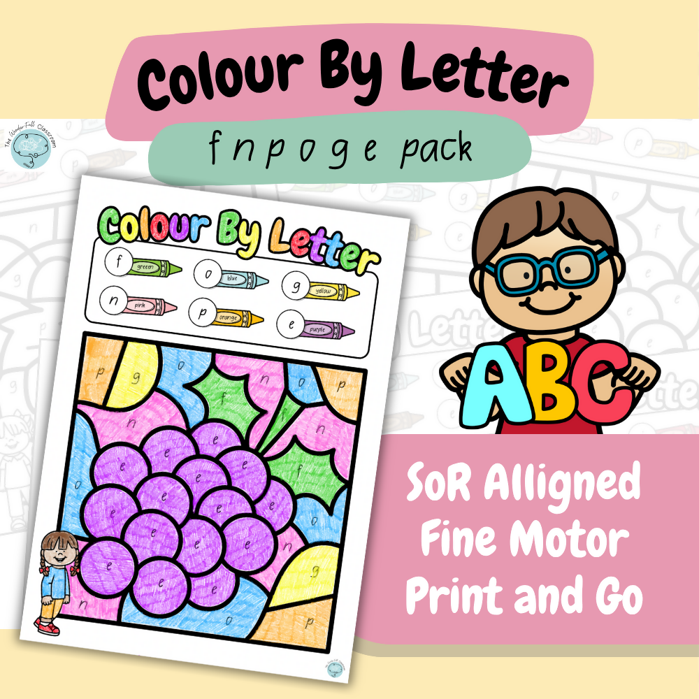 Colour by Letter - matsidfnpogehkcubljyvwzx | Letter Recognition | Print & Go