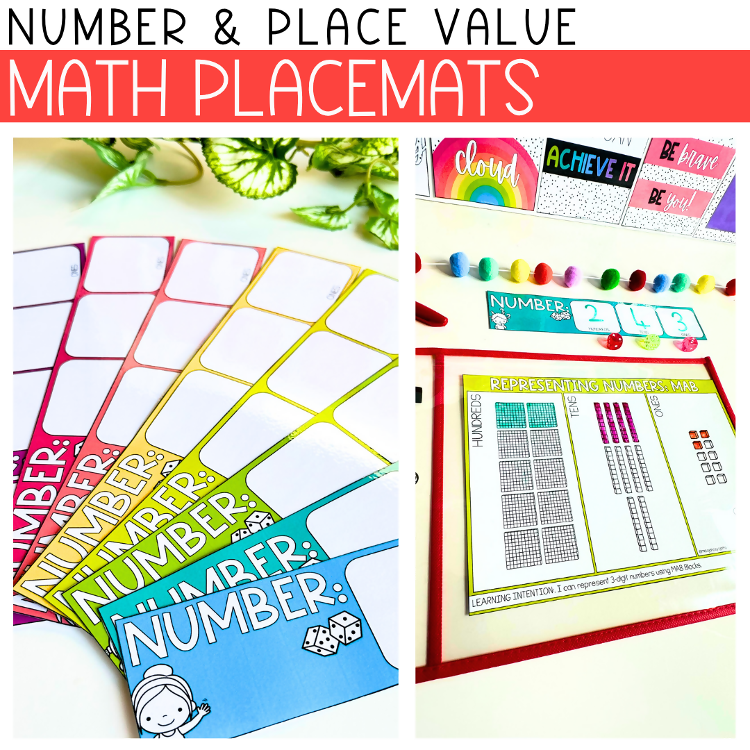 Place Value & Number Placemats I Hundreds, Tens & Ones Charts + Games