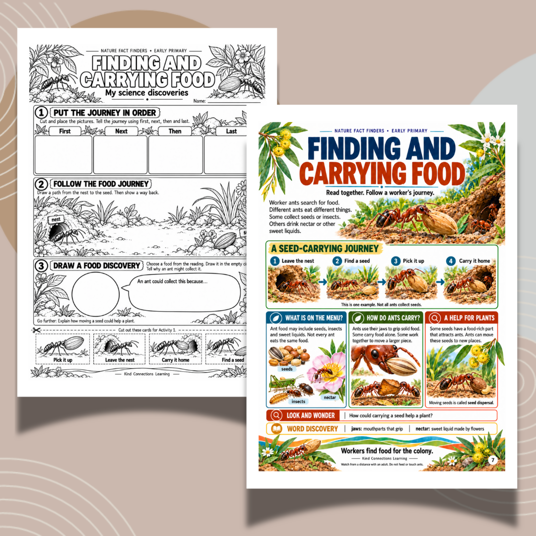 Nature Fact Finder Reading Responses: An Ant's Busy Day