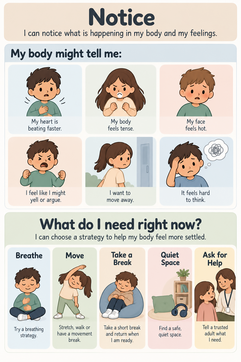 FREE Regulation Strategy Cards | Self-Regulation & Calm Down Tools | Primary