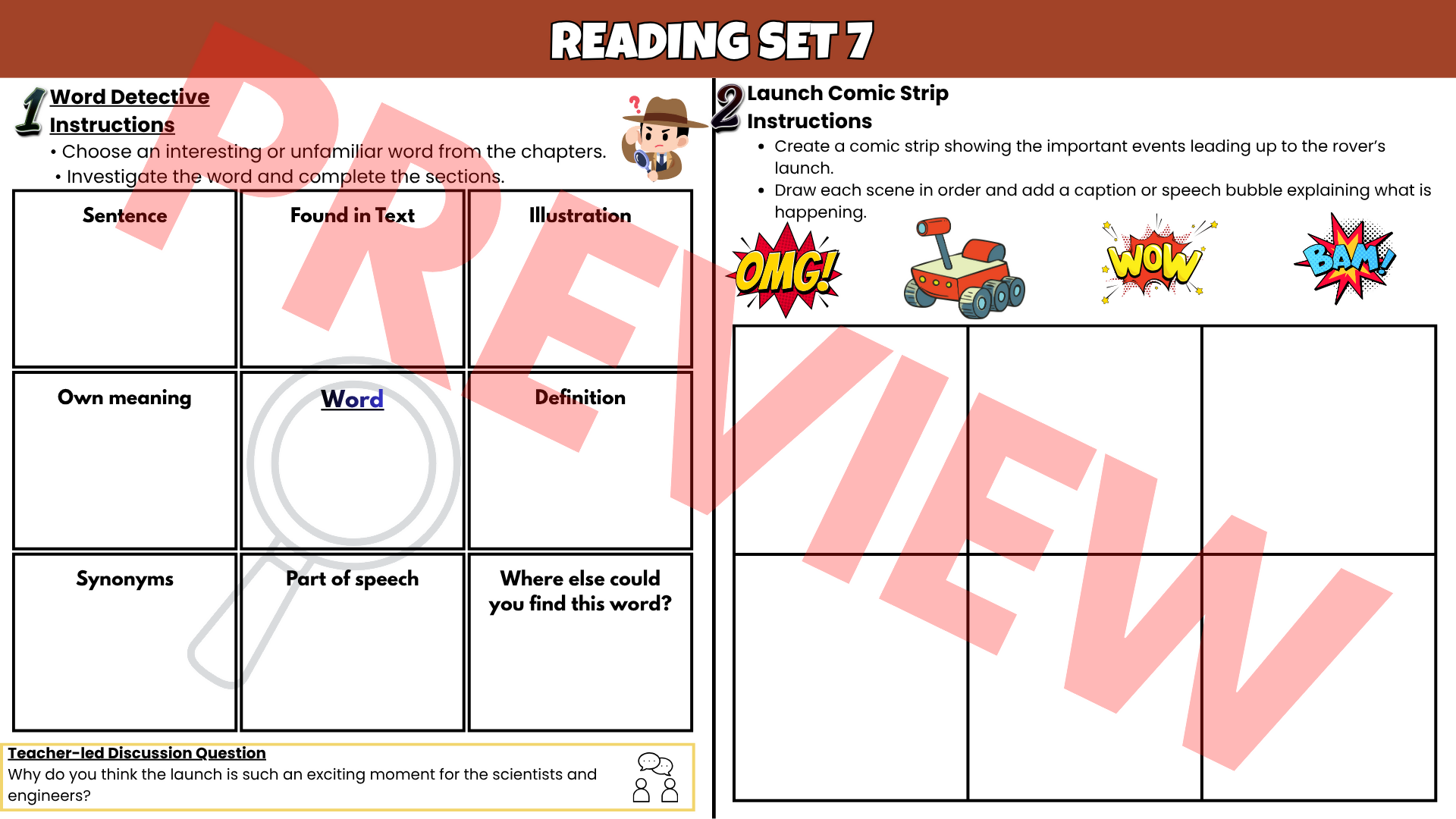 A Rover’s Story Novel Study Unit | Comprehension Questions, Vocabulary & Activities | Grades 3–6