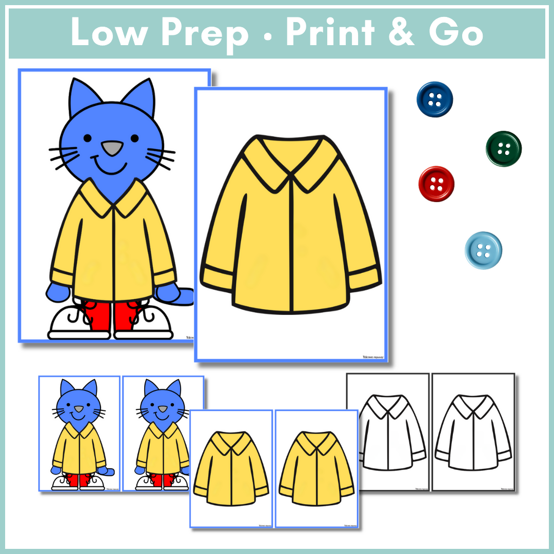Pete the Cat Button Subtraction Mats | Australian Curriculum Foundation