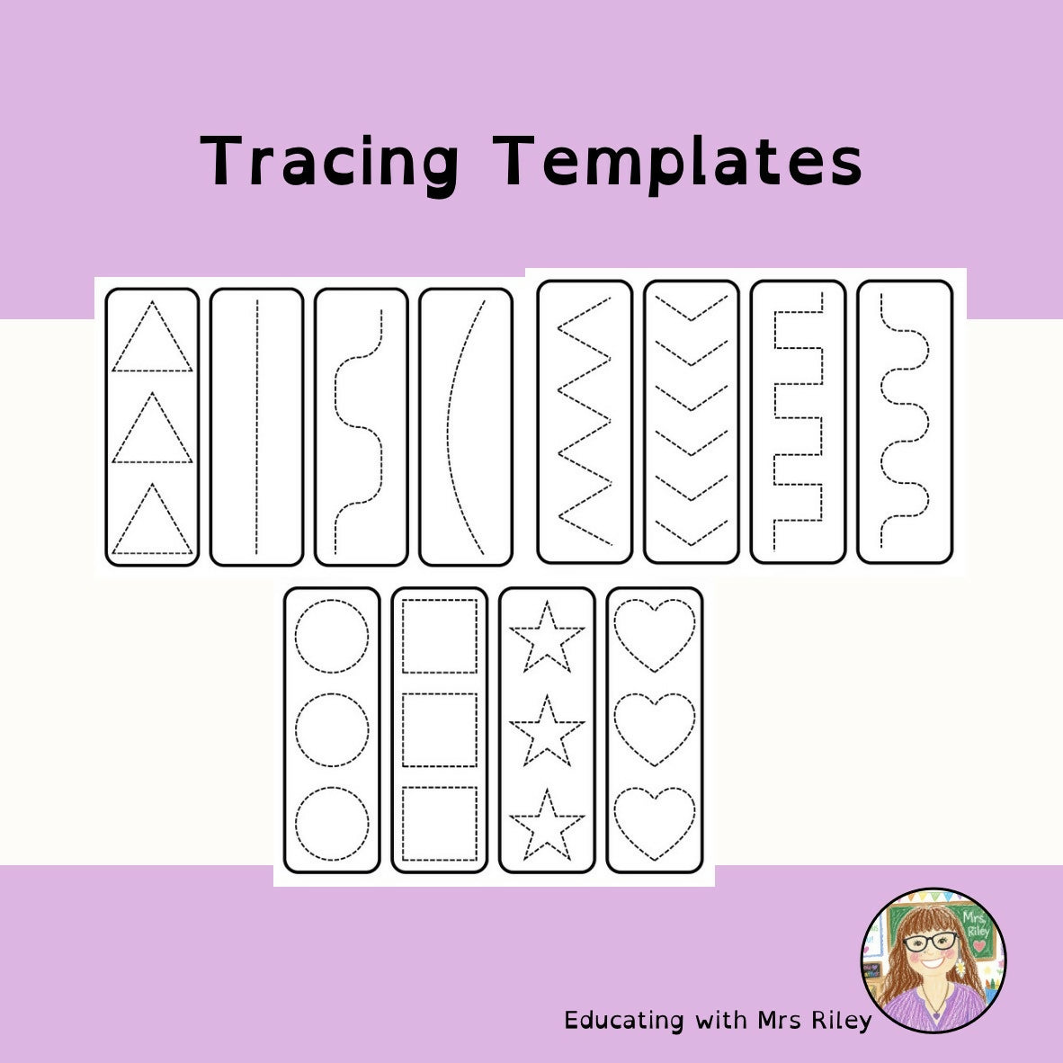 Shape Tracing Template