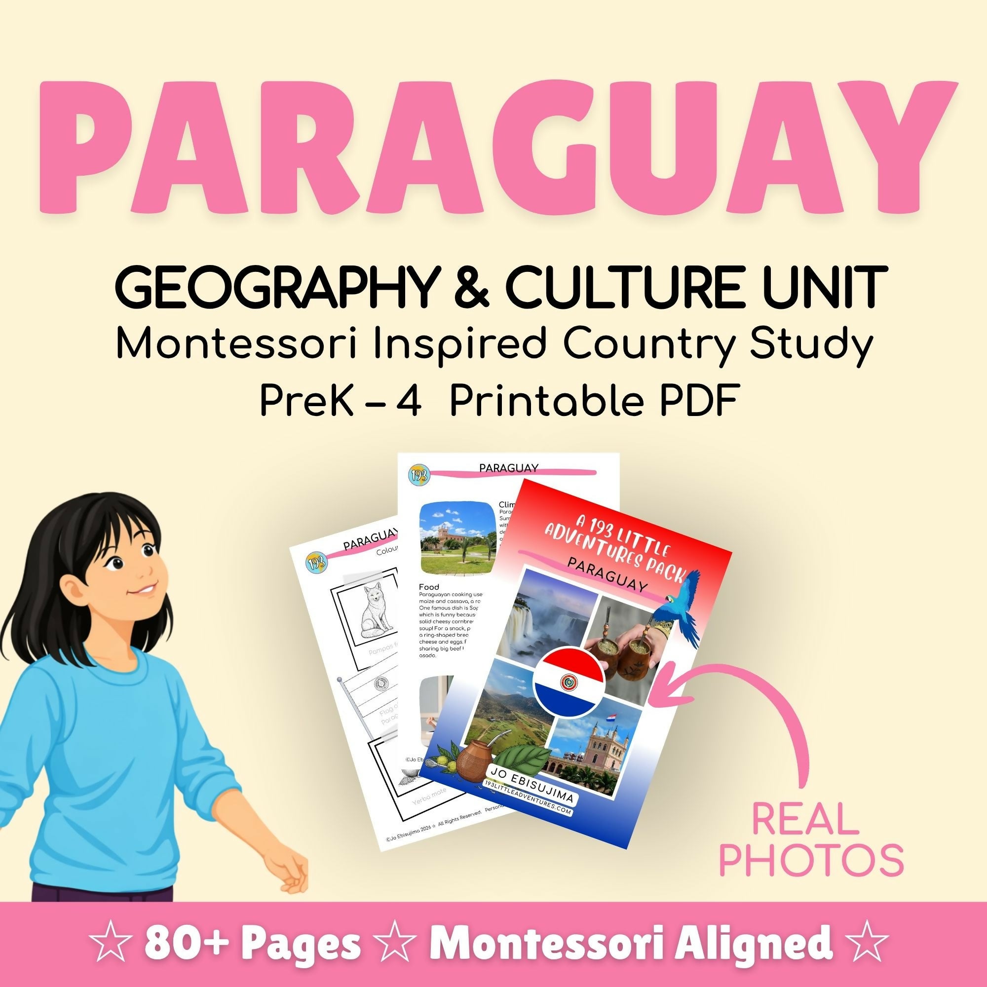 Paraguay Unit Study: Montessori Geography & Culture Activity Pack