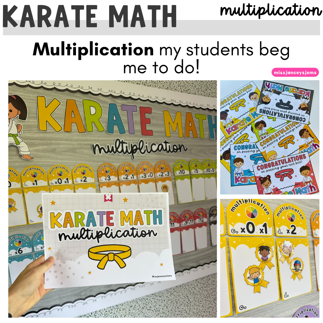 Multiplication Facts Fluency Practice | Multiplication Fluency Facts Game | Karate Math