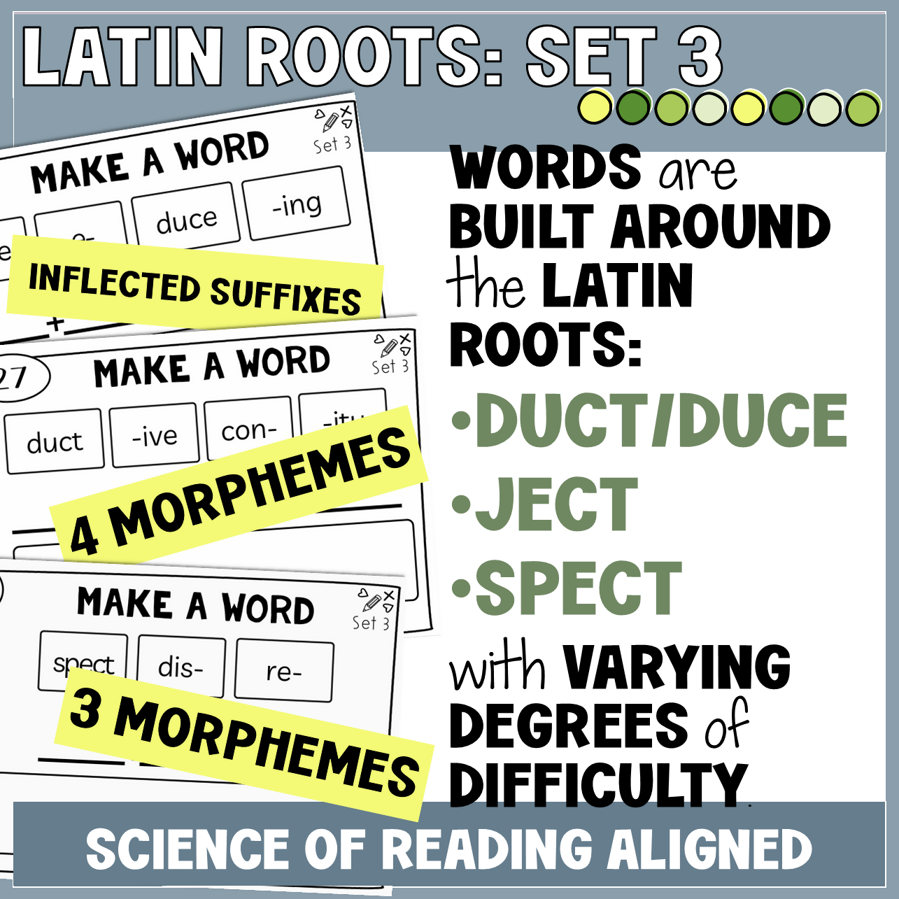 MORPHOLOGY TASK CARDS | WORD BUILDING WITH LATIN ROOTS | DUCT - SPECT - JECT