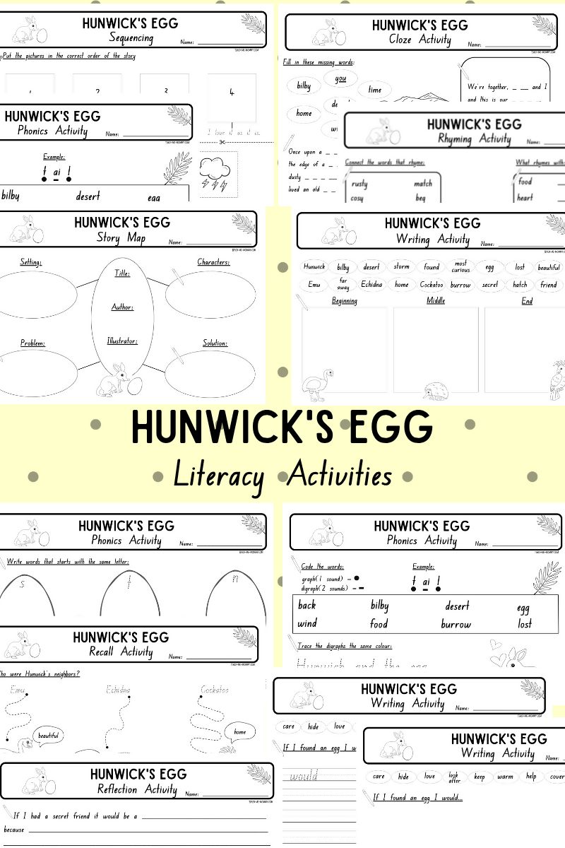 Hunwick's Egg Story Activities