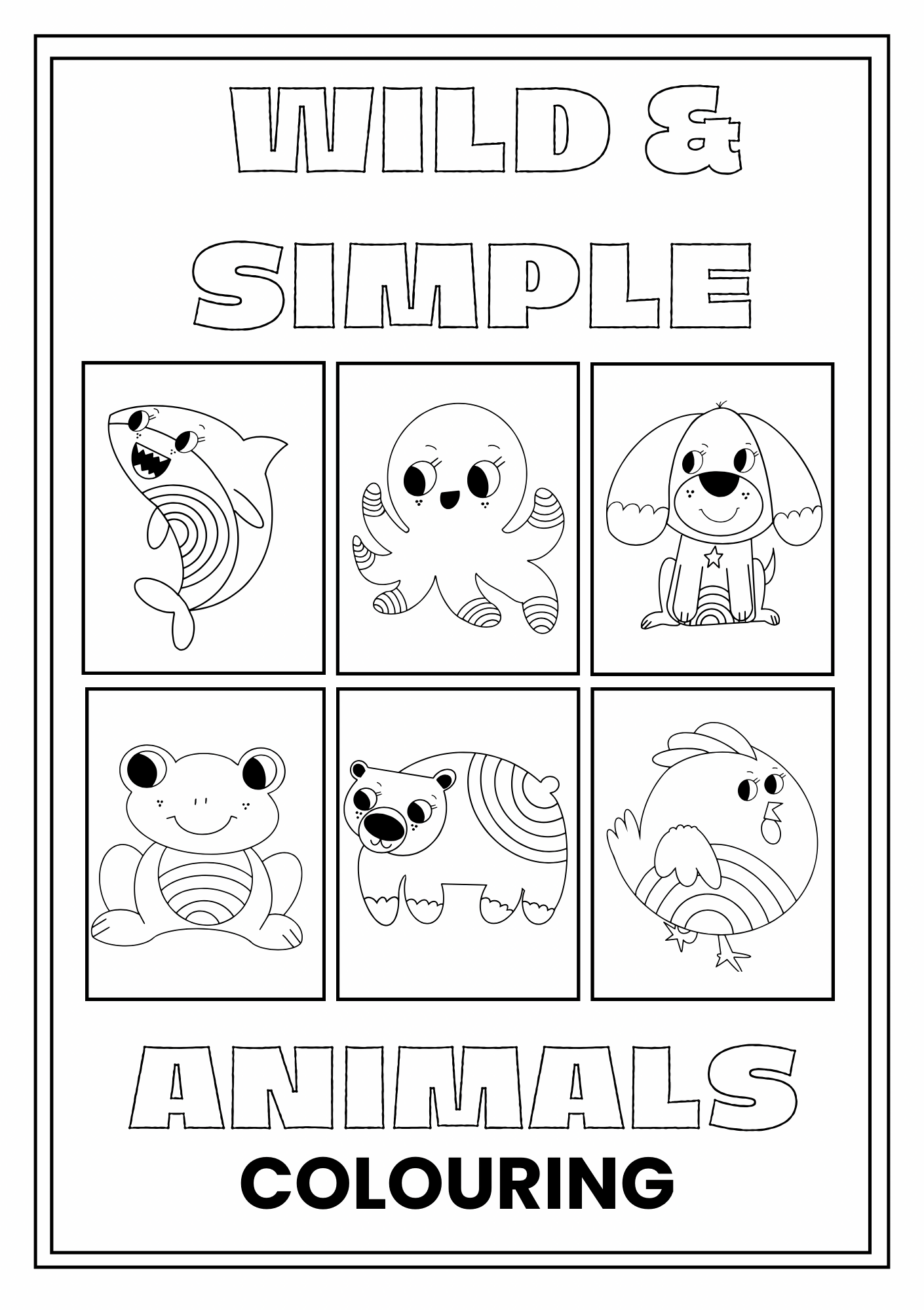Wild Animals Colouring Pages