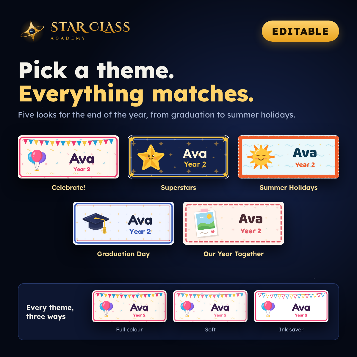 End of Year Awards & Certificates | Editable Class Decor | Prep to Year 6