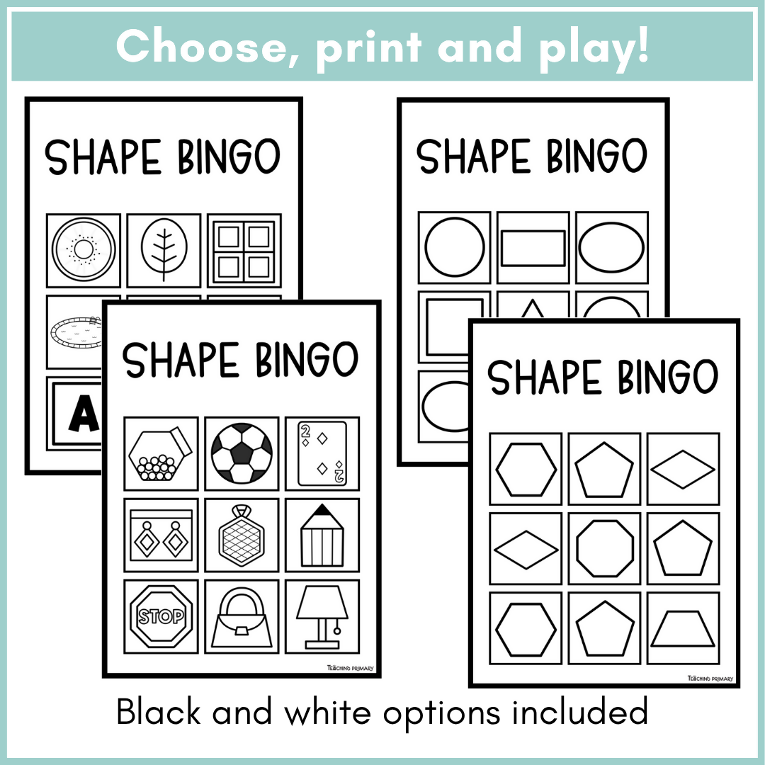 2D Shapes Bingo Foundation Maths Game