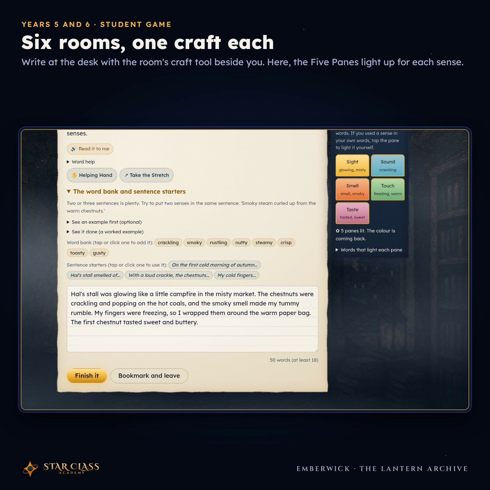 Narrative Writing Game Years 5 and 6 | Creative Writing Digital Unit | Emberwick
