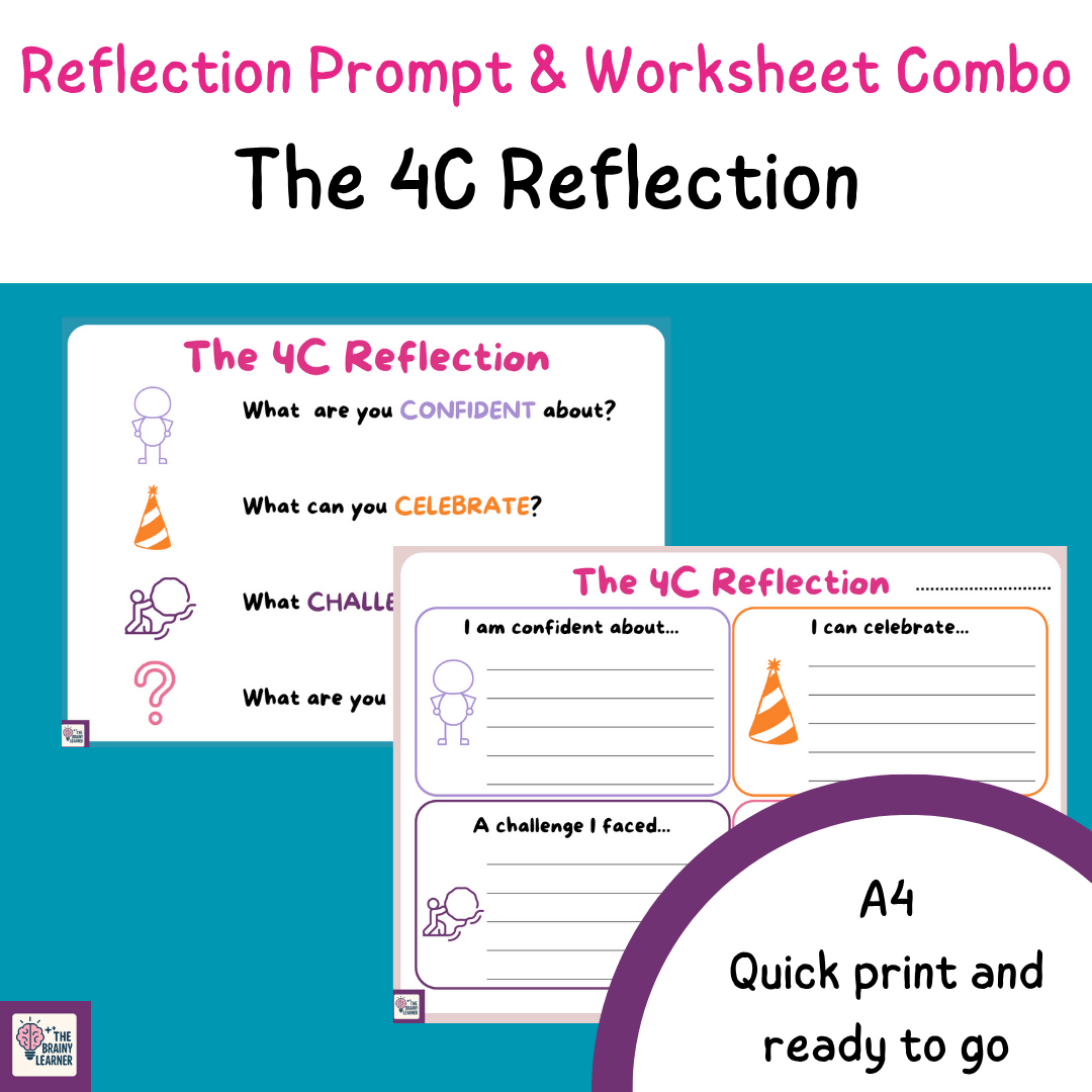 4C Reflection poster and worksheet