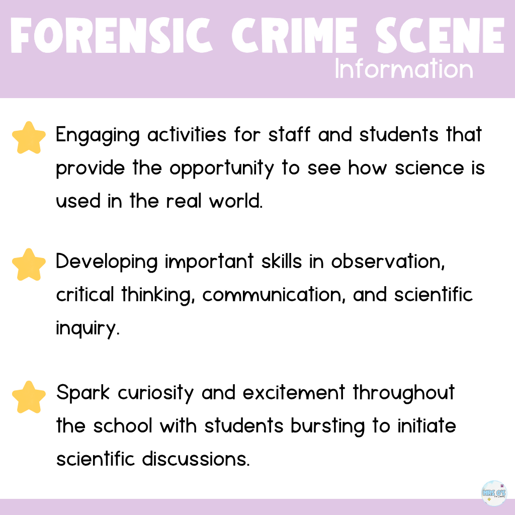 Forensic Science Crime Scene Activity - Whole school or single class.