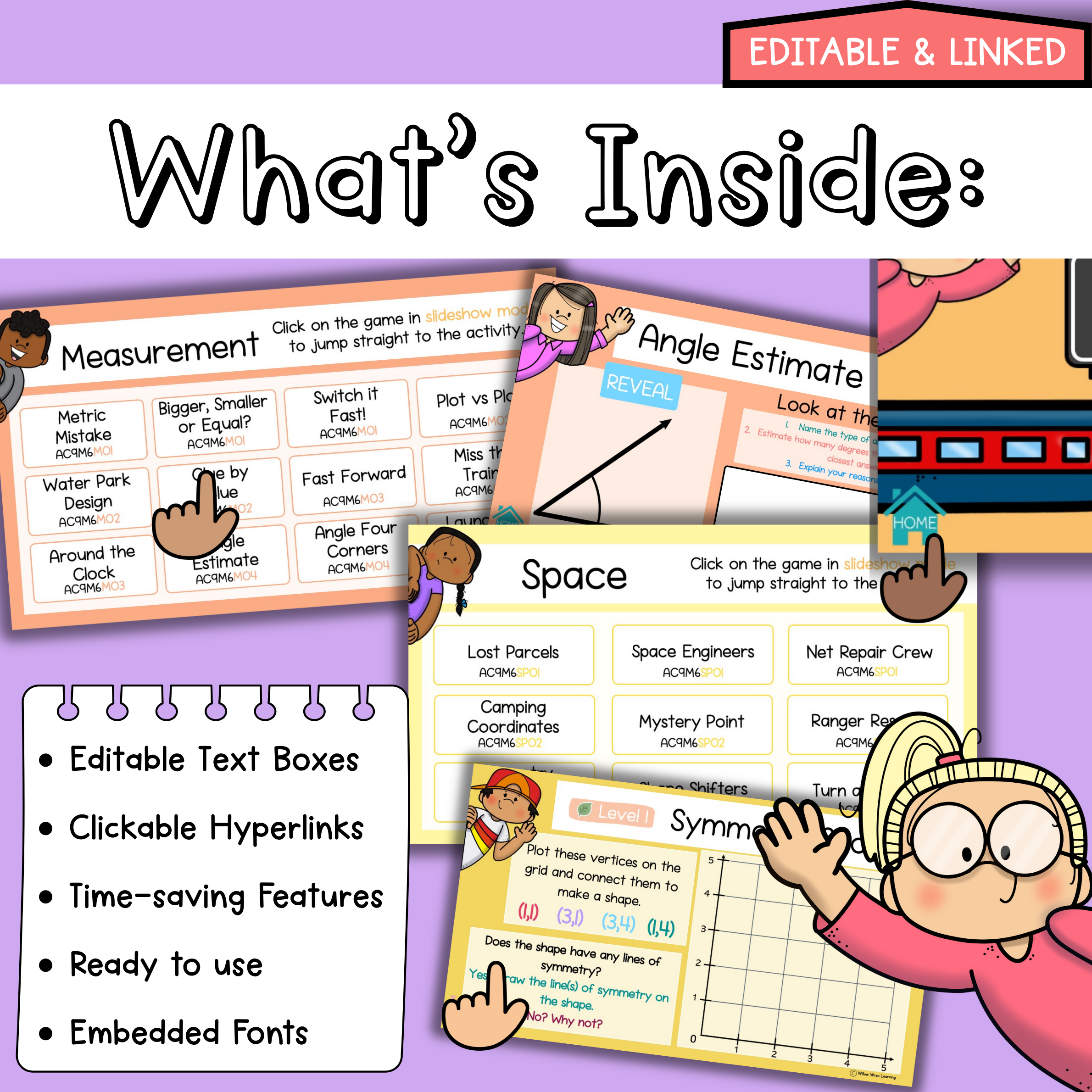 Year 5 Editable Maths Warm Ups I Measurement & Space I Australian Curriculum V9