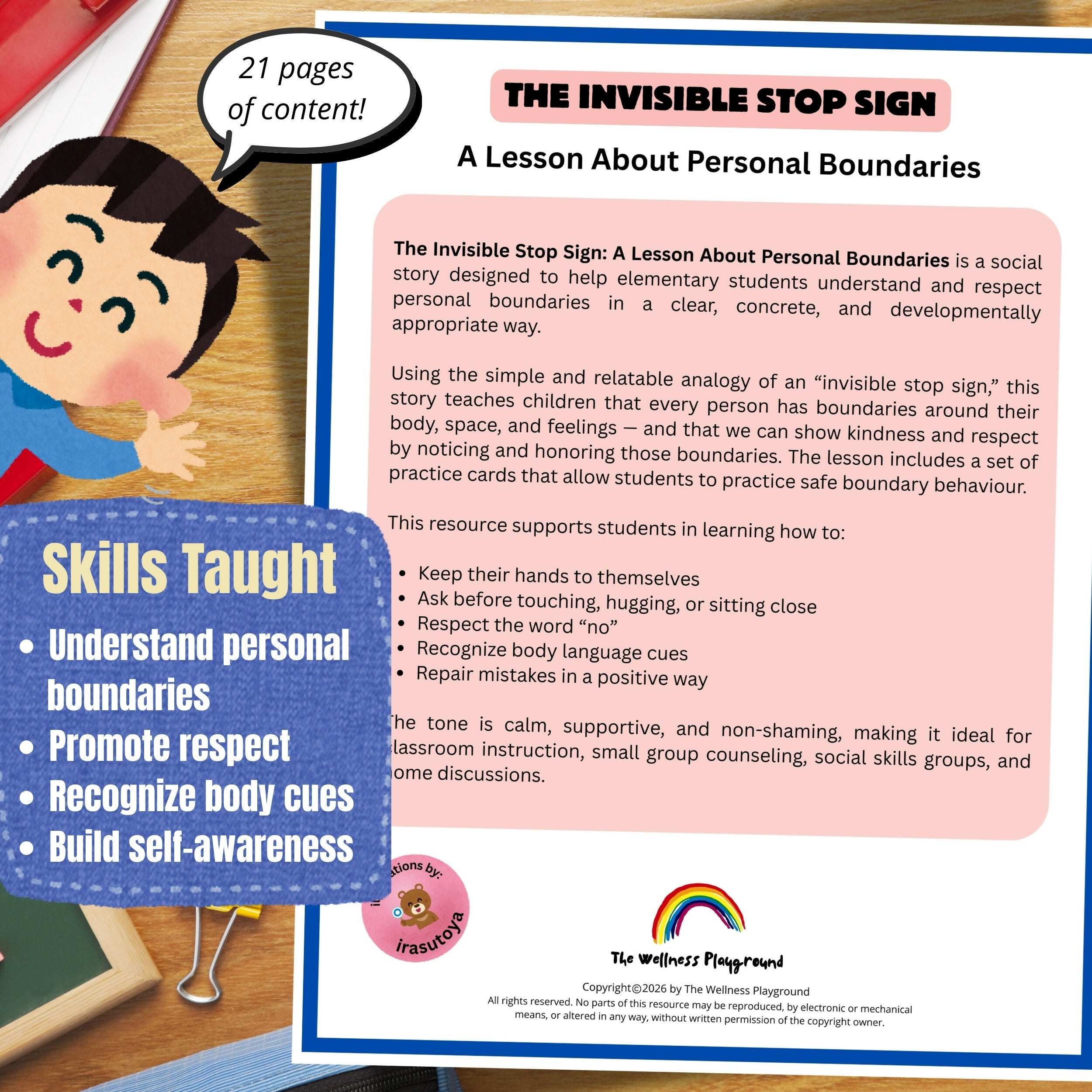 Personal Boundaries Social Story | Personal Space & Consent SEL Lesson