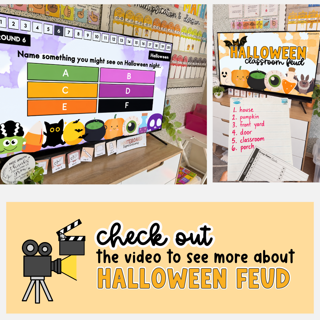 Year 2, 3, 4 & 5 Halloween Games & Activities | Halloween Classroom Feud Team Building Game