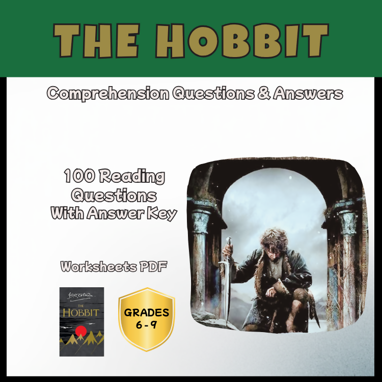 The Hobbit Novel Study Reading Comprehension PDF | 100 Questions + Answer Key | Year 6–9