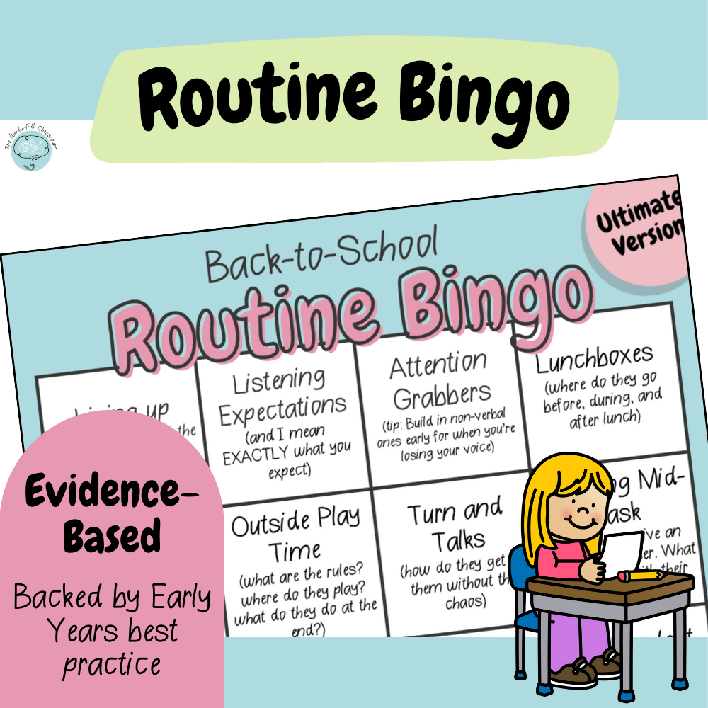 Editable Classroom Routines Bingo | Evidence-Based Back to School Support