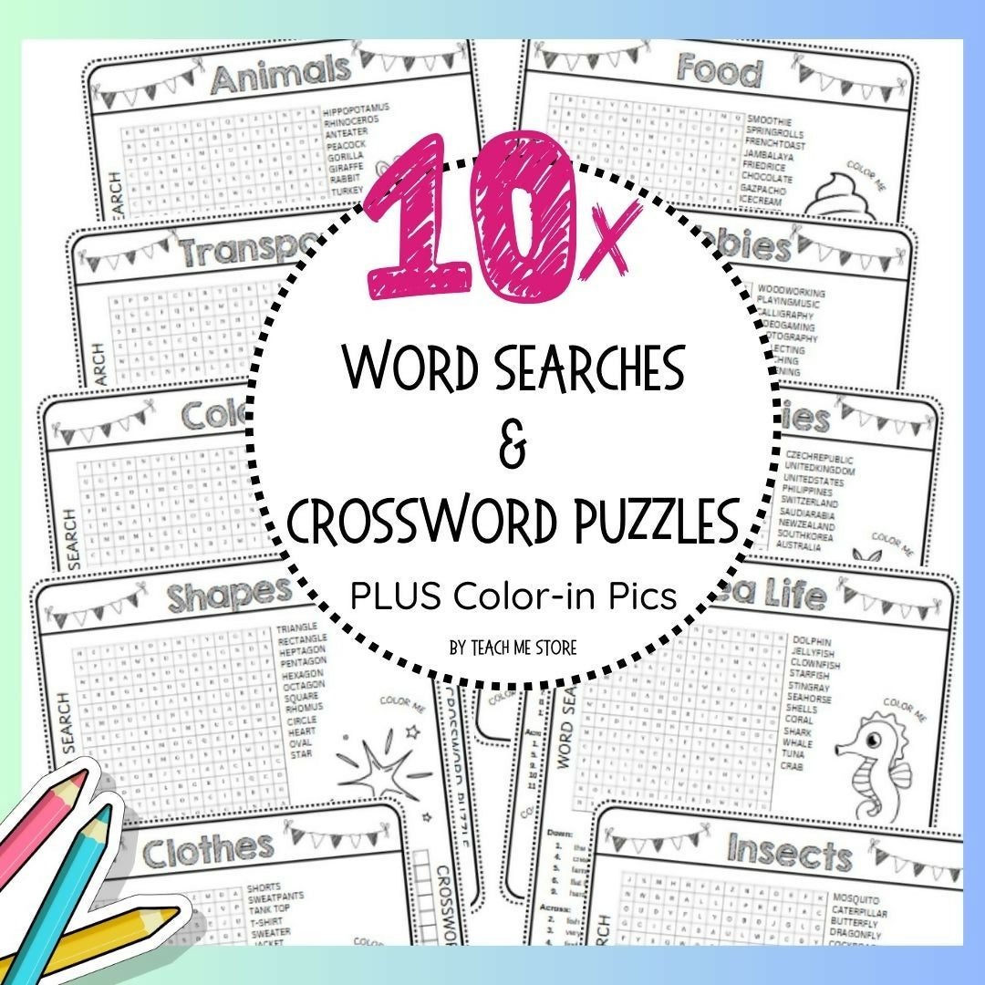 Word Search & Crossword Puzzles Pack