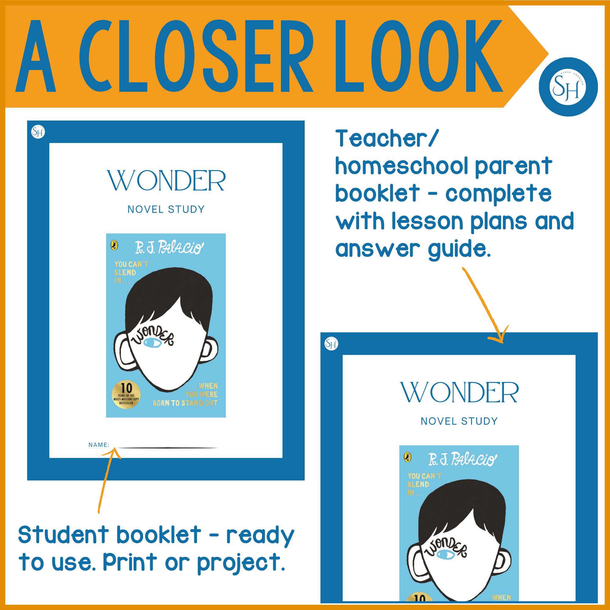 Wonder Novel Study | Years 5–6 | Teacher + Student Booklet | TWR-Aligned