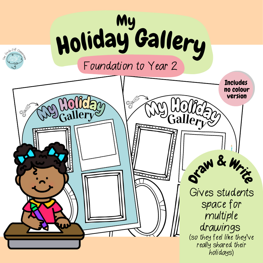 My Holiday Gallery | Recount Writing Template Display | Foundation - Year 2